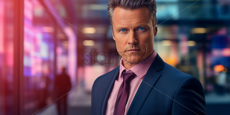A businessman on the background of an office - Starpik