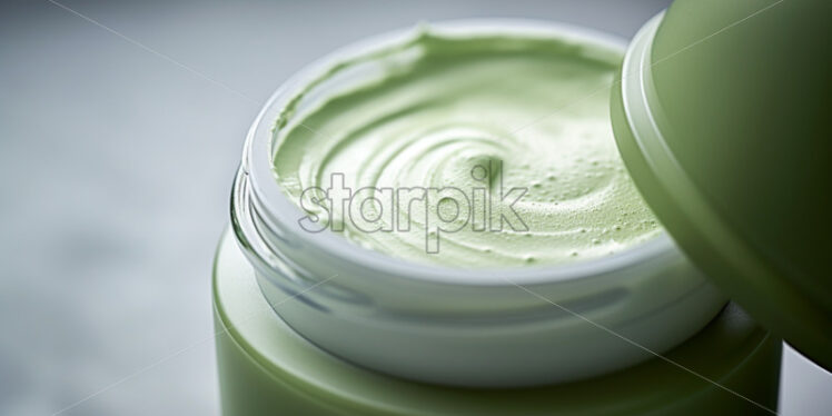 Green cream cosmetics mock up backgrounds - Starpik