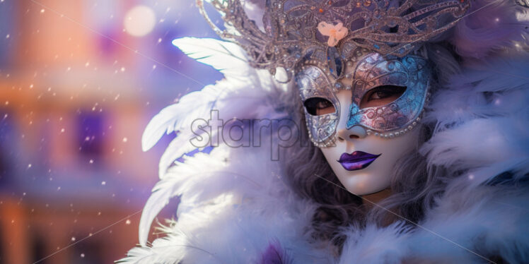 Purple mask festival royal costume - Starpik