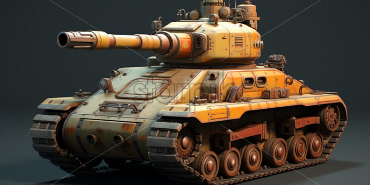 3d model of a battle tank - Starpik Stock