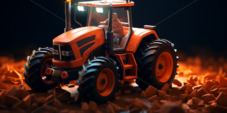 3d model of a tractor - Starpik Stock