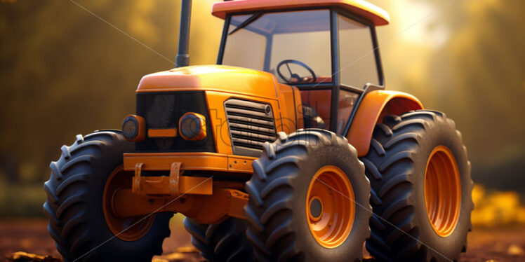 3d model of a tractor - Starpik Stock