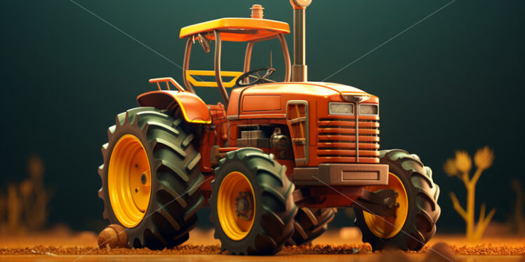 3d model of a tractor - Starpik Stock