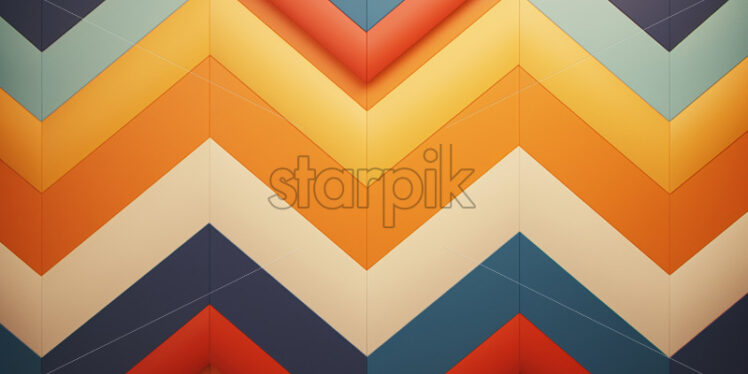 70s retro geometric ornament - Starpik Stock