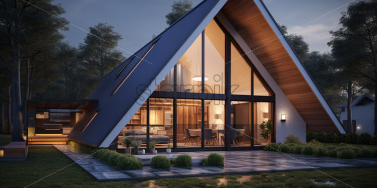 A 3d render of a modern cozy bungalow - Starpik Stock