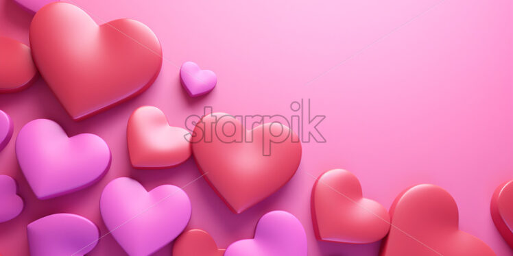 A background created from a 3d hearts - Starpik Stock