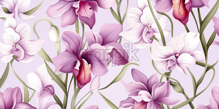 A background created from pink orchid flowers - Starpik Stock