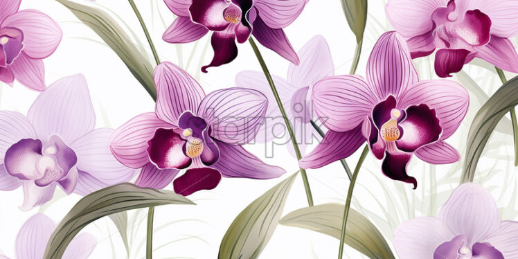 A background created from pink orchid flowers - Starpik Stock