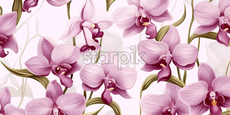 A background created from pink orchid flowers - Starpik Stock