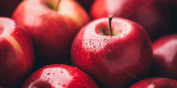 A background created from red apples - Starpik Stock