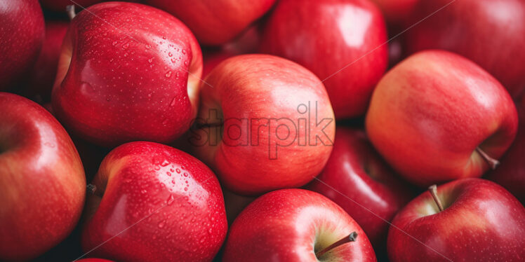 A background created from red apples - Starpik Stock