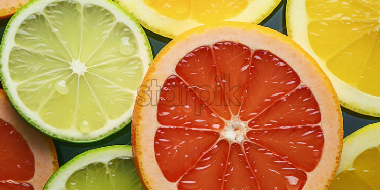 A background of citrus slices - Starpik Stock