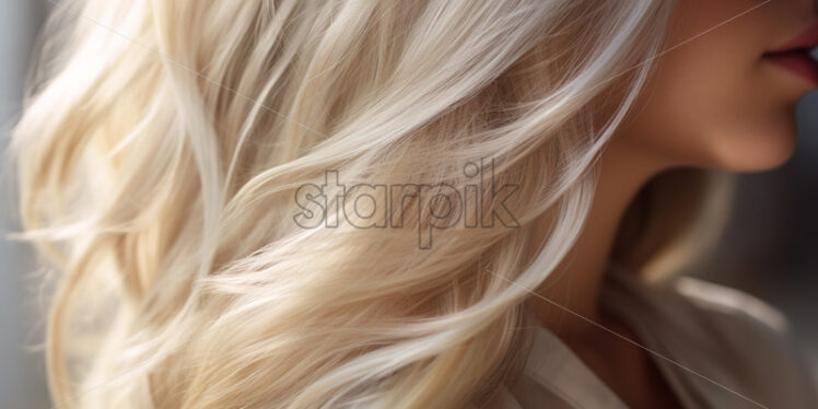 A background with blonde hair of a model - Starpik Stock