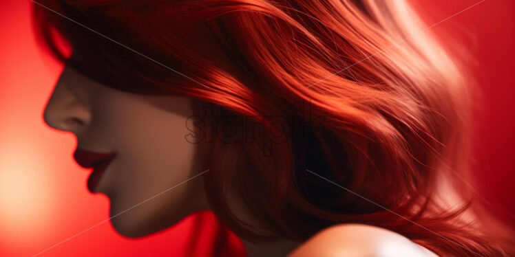 A background with red hair of a model - Starpik Stock