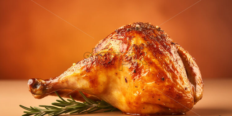 A baked chicken leg - Starpik Stock