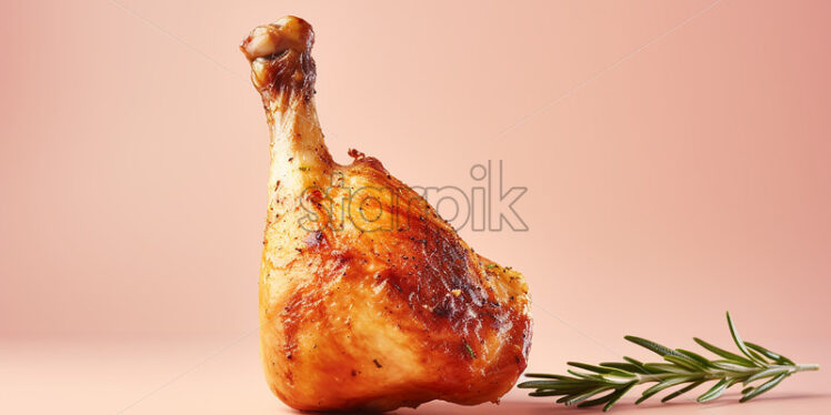 A baked chicken leg - Starpik Stock