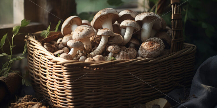 A basket of mushrooms - Starpik Stock