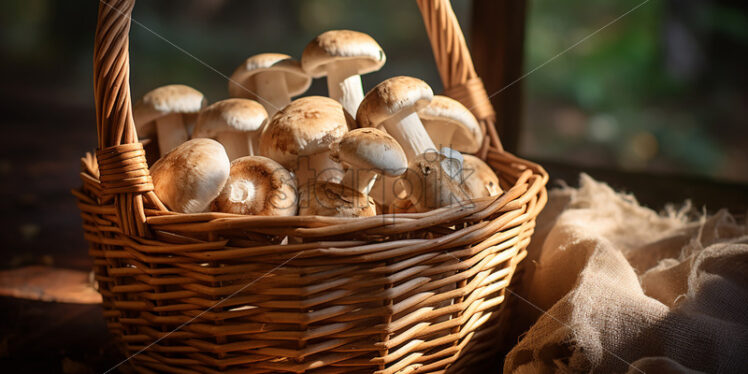 A basket of mushrooms - Starpik Stock