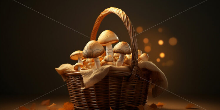 A basket of mushrooms - Starpik Stock