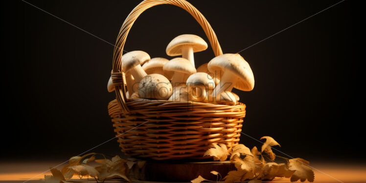 A basket of mushrooms - Starpik Stock