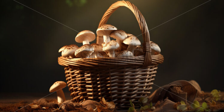 A basket of mushrooms - Starpik Stock