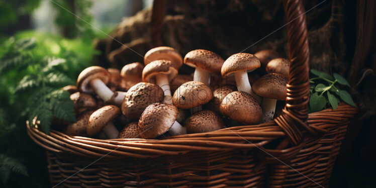 A basket of mushrooms - Starpik Stock