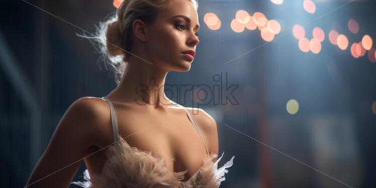 A beautiful ballerina on the stage - Starpik Stock