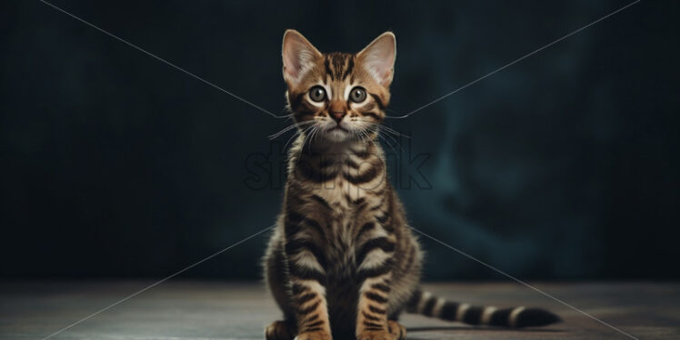 A beautiful striped cat - Starpik Stock