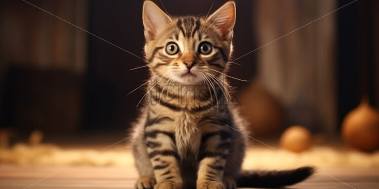 A beautiful striped cat - Starpik Stock