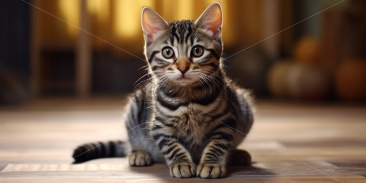 A beautiful striped cat - Starpik Stock