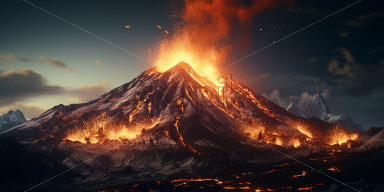 A beautiful volcanic eruption - Starpik Stock