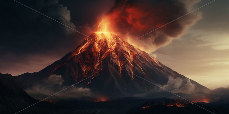 A beautiful volcanic eruption - Starpik Stock