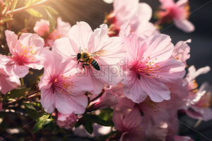 A bee gathering nectar - Starpik Stock