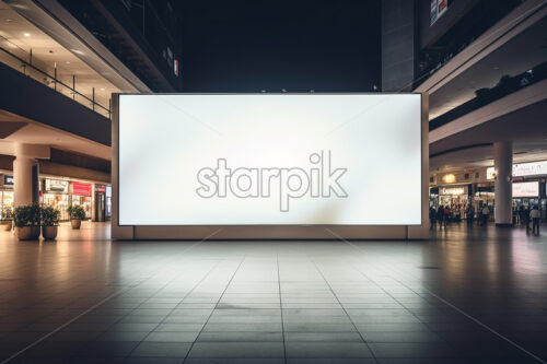 A billboard that is installed in a mall - Starpik Stock