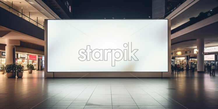 A billboard that is installed in a mall - Starpik Stock