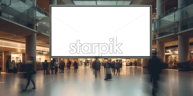 A billboard that is installed in a mall - Starpik Stock