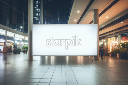 A billboard that is installed in a mall - Starpik Stock