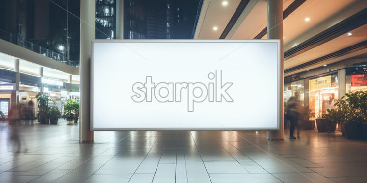 A billboard that is installed in a mall - Starpik Stock