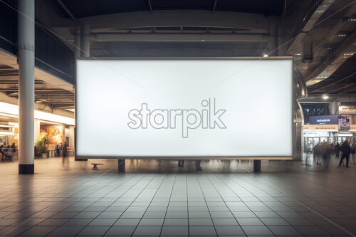 A billboard that is installed in a mall - Starpik Stock