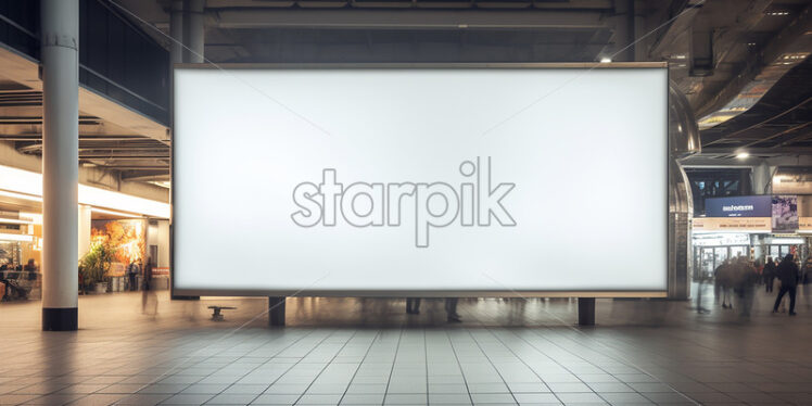 A billboard that is installed in a mall - Starpik Stock