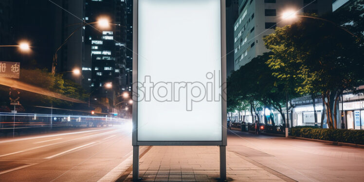 A billboard that is installed on the street - Starpik Stock