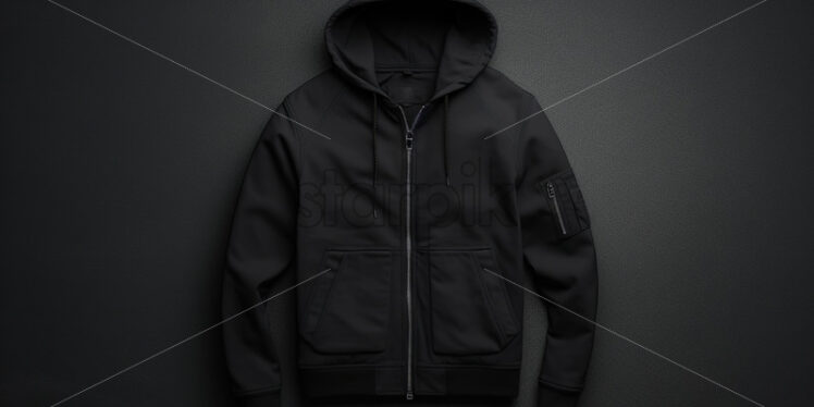 A black jacket on a black background - Starpik Stock