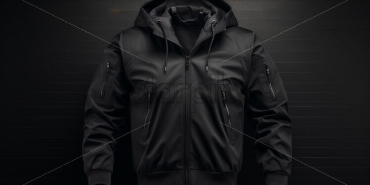 A black jacket on a black background - Starpik Stock