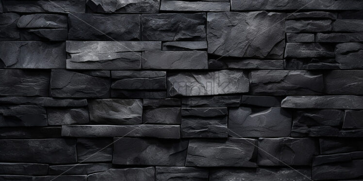 A black stone wall - Starpik Stock