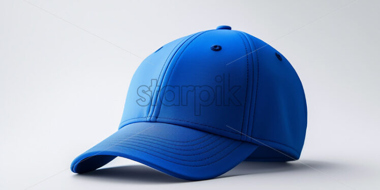 A blue baseball cap on a white background - Starpik Stock