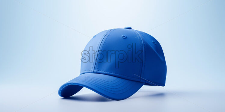 A blue baseball cap on a white background - Starpik Stock