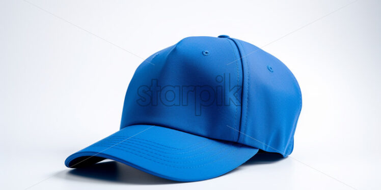 A blue baseball cap on a white background - Starpik Stock