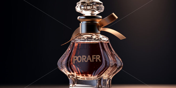 A bottle of luxury perfume on a table - Starpik Stock