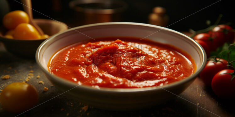 A bowl of tomato sauce - Starpik Stock