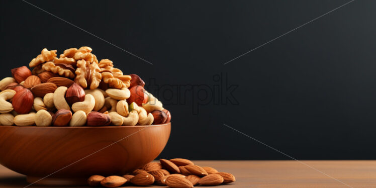 A bowl with several types of nuts - Starpik Stock